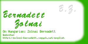 bernadett zolnai business card